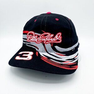Vintage Dale Earnhardt Sr Hat Snapback #3 Splash Red Black Cap Chase Authentics